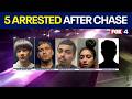 Five face charges after high-speed Fort Worth police chase