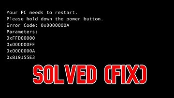 How to FIX PC Needs to Restart Please hold down the power button SOLVED