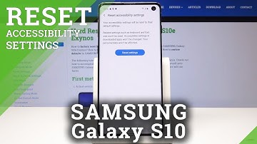 Samsung Galaxy S10 Reset Accessibility Settings