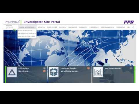 Preclarus® Investigator Site Portal Demo