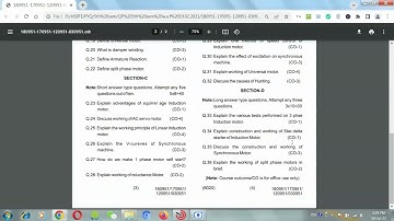HSBTE 180951 5th Sem Electrical Machines II Previous Year Question Paper