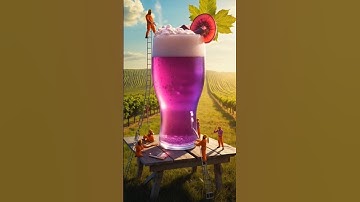 Công nhân tí hon làm nước ép nho giải khát mùa hè #shorts #funny #cute #trending