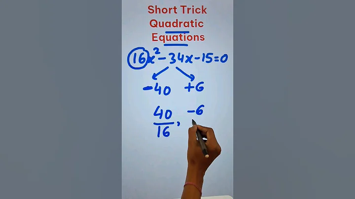 Shortest Trick to Solve Quadratic Equation #youtubeshorts