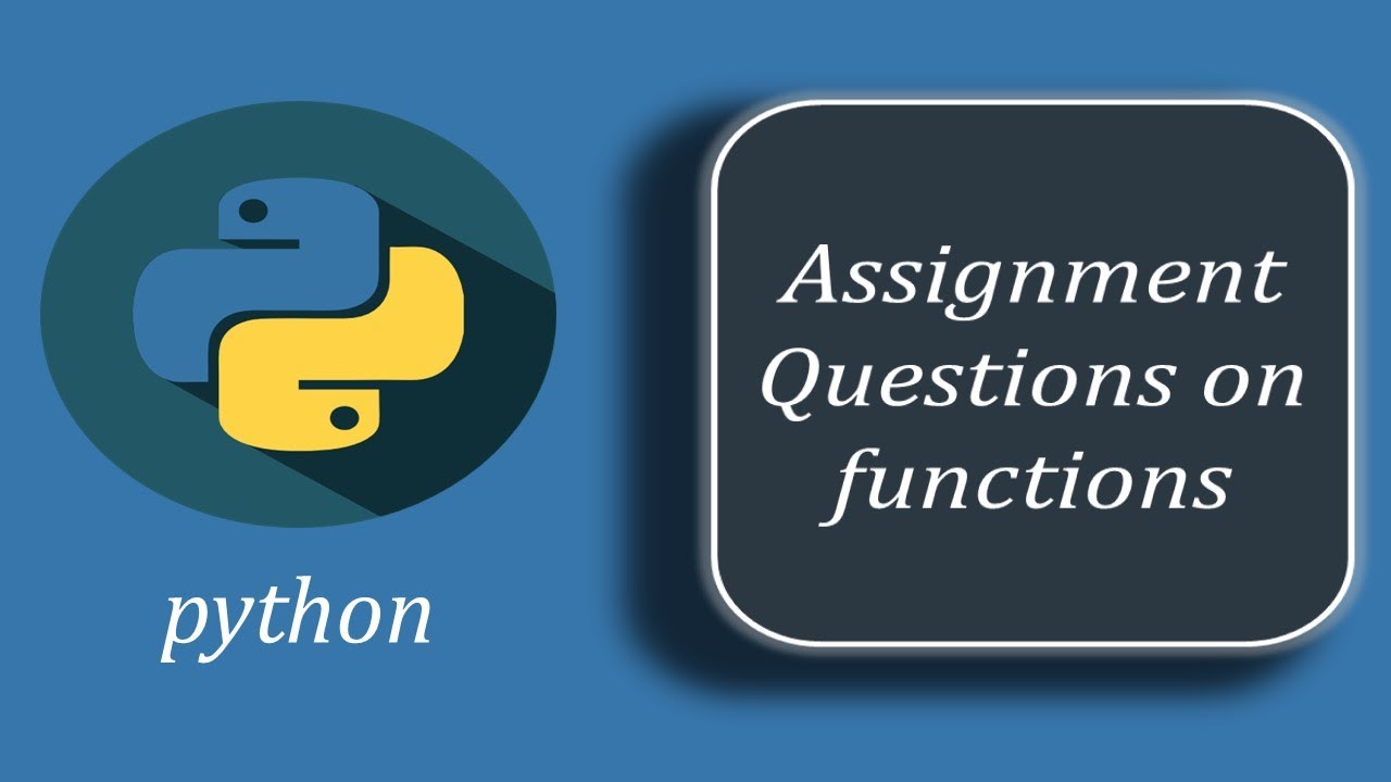 assignment questions on python