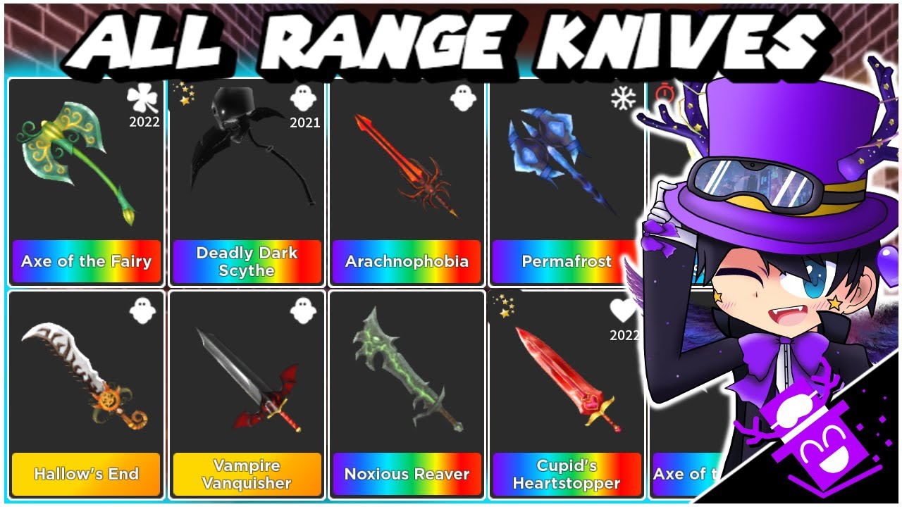 All knifes and skins, STK, Survive The Killer, Roblox