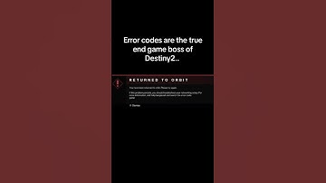 Error codes are the true end game boss of Destiny2..