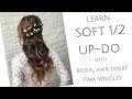 Half up half down bridal & bridesmaid soft waves/curls hairstyle with braids