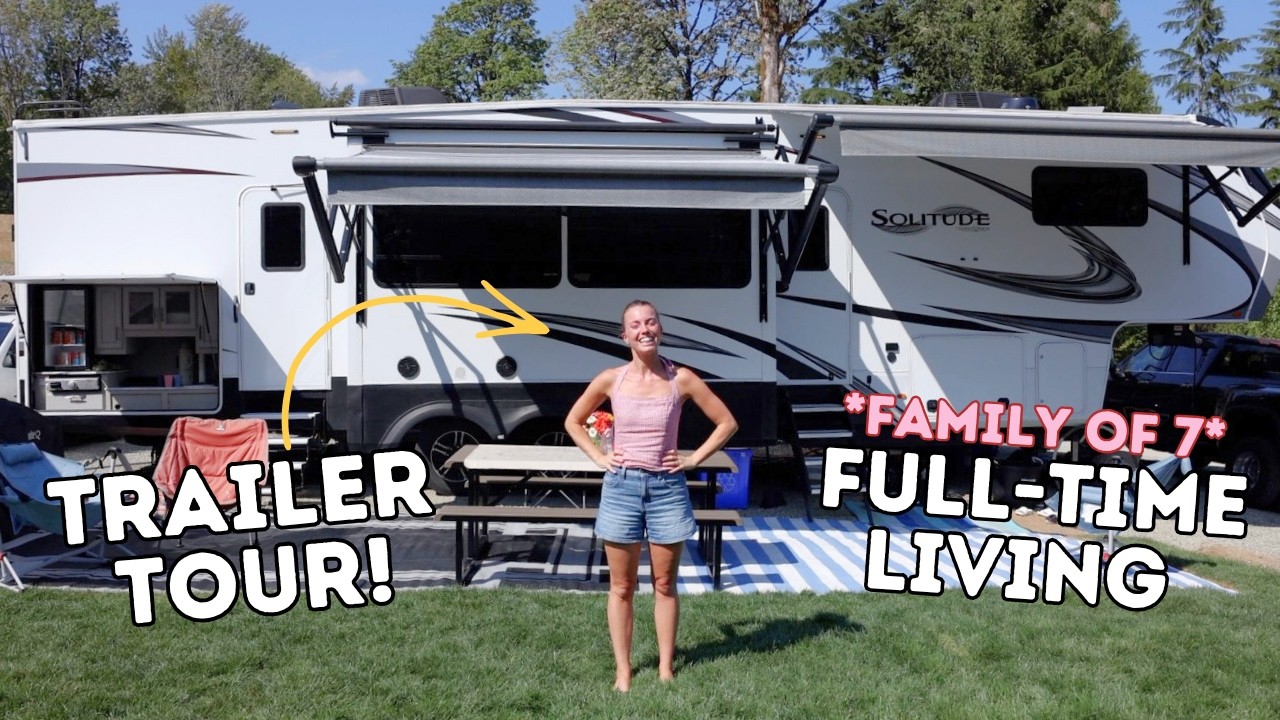 Full Time Living Trailer Tour! bunkhouse, full kitchen, 2 bathrooms & more!