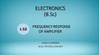 Lecture-52 Frequency Response of Amplifier