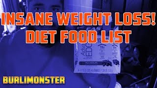 I Lost 4 Pounds a DAY!?! Burlimonster&#39;s Diet Food List