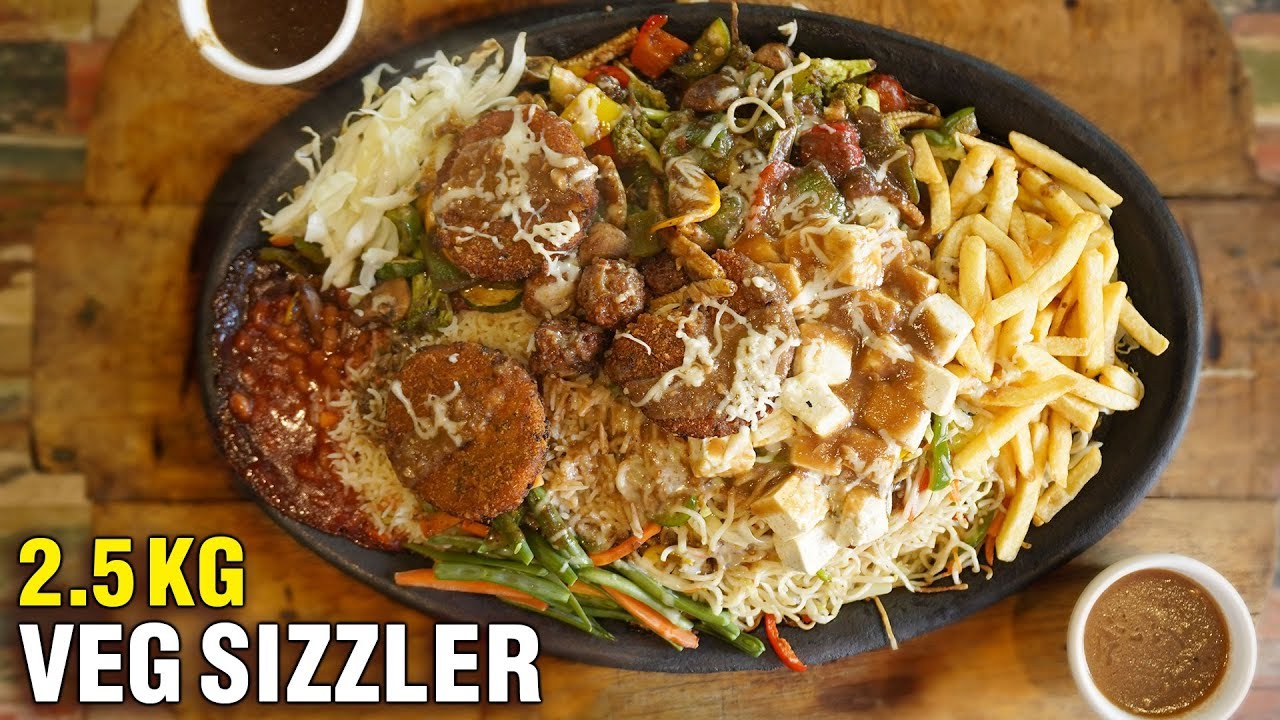 BIGGEST VEG SIZZLER IN MUMBAI - 2.5KG JUMBO SIZZLER - Chinese Sizzler | Rajshri Food