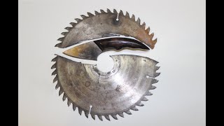 Самодельный НОЖ ИЗ СТАРОГО ДИСКА HOW TO MAKE A STEEL KNIFE FROM AN OLD DISK