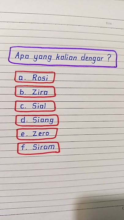 Dengar semua? Coba komen kalian dengar apa lagi! #handwriting