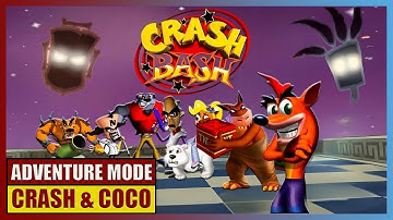 Crash Bash - ADVENTURE MODE 105% - Crash & Coco (Co-op) | PlayStation | Longplay