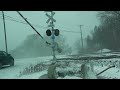 The Wide World of Trains Car In  Snowstorm. CSX Train Knocks Down Red And Green Signal + More Trains