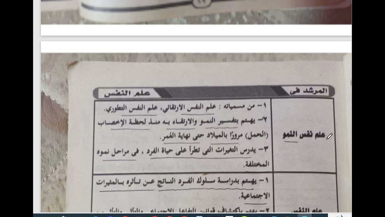 شرح علم النفس للصف الأول الثانوي الأزهري -الترم الأول- كاملا 2