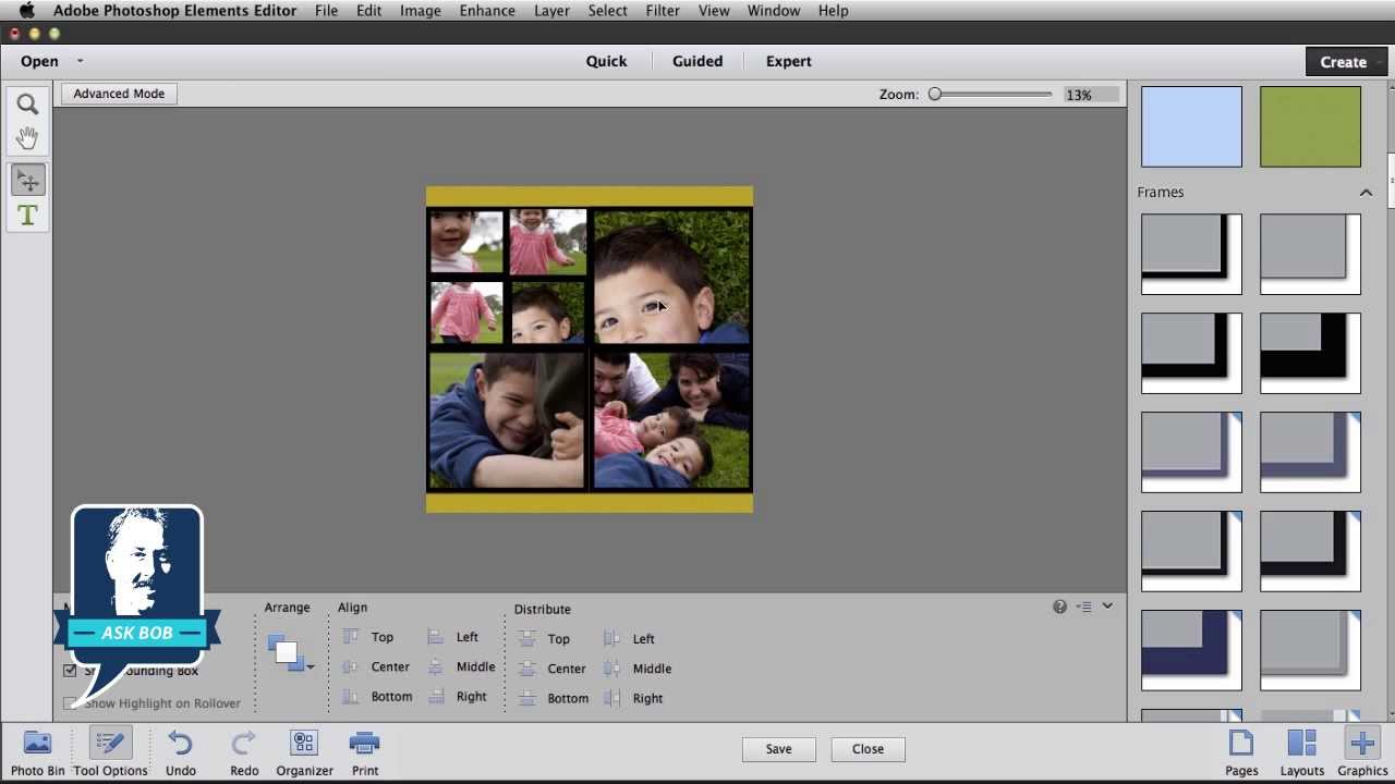 Create A Photo Collage In Photoshop Elements 11 Youtube