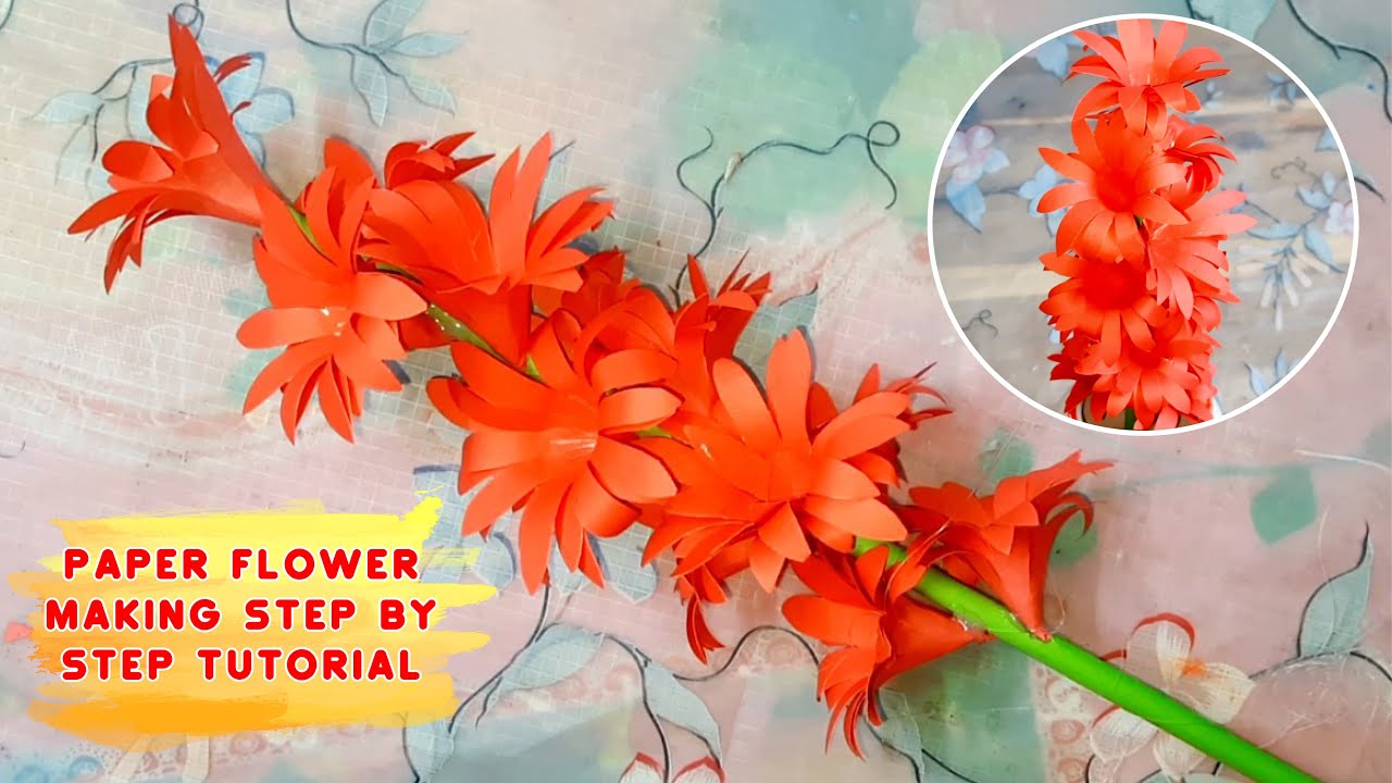 DIY paper flowers | How to make paper flowers step by step | Beautiful ...