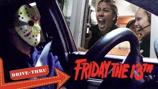 Friday The 13th Drive Thru Prank -Jason In Real Life