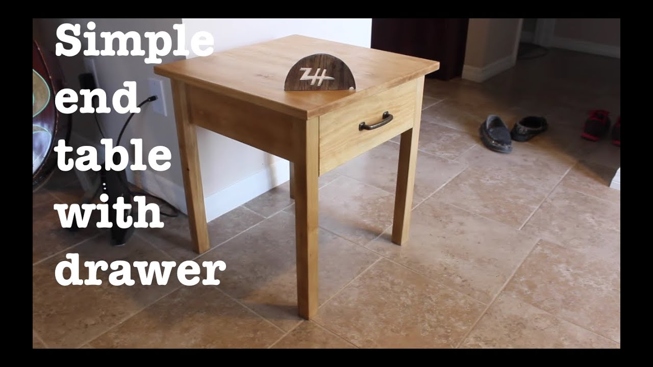 Basic end table with drawer How-to - YouTube