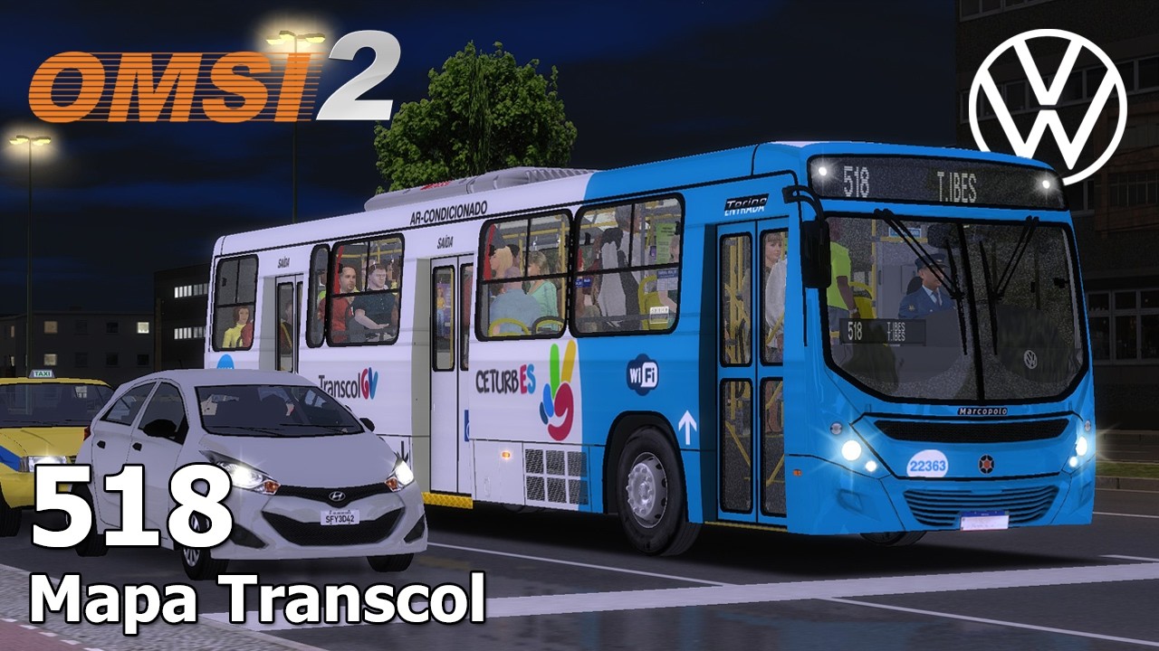 Linha 518 - Marcopolo Torino S VW Euro 6 | Mapa Transcol | OMSI 2 + G29