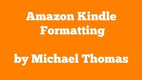 Format Table of Contents for Amazon Kindle eBook