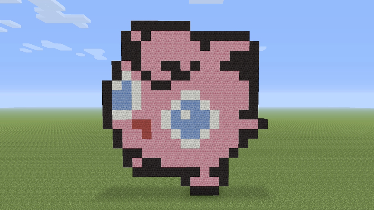 Minecraft Pixel Art Tutorial Jigglypuff Pokémon #038, Minecraft Pixel Art, Pixel...