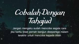 story WA 30 Detik 'COBALAH DENGAN TAHAJUD' 🌹😊