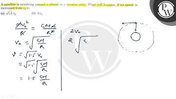 A satellite is revolving around a planet in a circular orbit. What will happen, if its speed is ...
