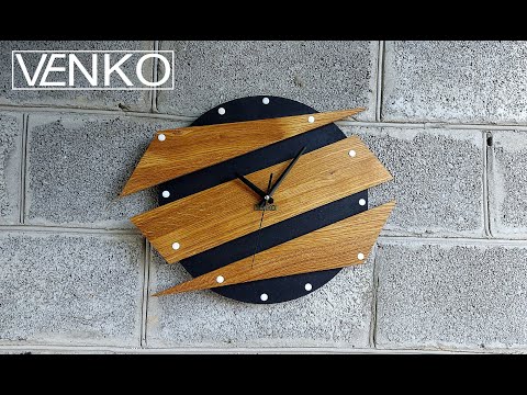 Видео: Wall clock in modern design 