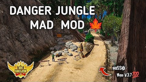 BUSSID Map Mod V3.7 _ Download Danger Jungle 🍁 Map Mod For Bus simulator Indonesia #mountainmap 🍁🍁🏔️