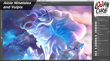 Alola Ninetales and Vulpix - Ice Fairy - Speedpaint by Logan Cure