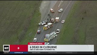 6 killed in Johnson County crash, Hwy. 67 closed