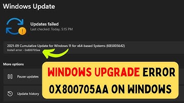 How to Fix Windows Upgrade Error 0x800705AA on Windows 11