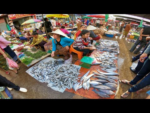 ตลาดเมืองปากเซ สปป.ลาว สุดยอดตลาดขายปลาน้ำโขง เที่ยวลาว 2019 EP22.