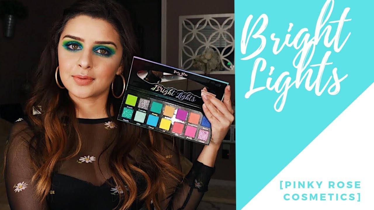 PINKY ROSE BRIGHT LIGHTS PALETTE REVIEW & FIRST IMPRESSION | SHEILA SHIMMERS