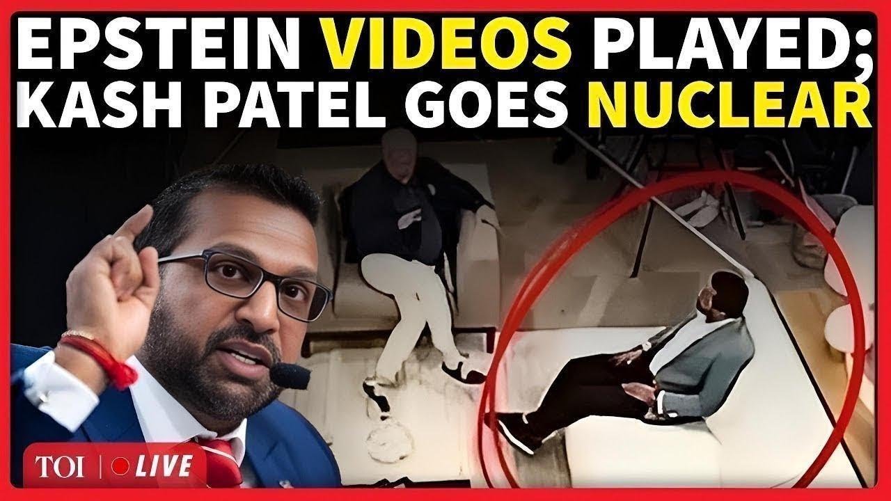 Kash Patel's Epstein Video Played In Congressional Hearing; Watch His Outburst | Trump News