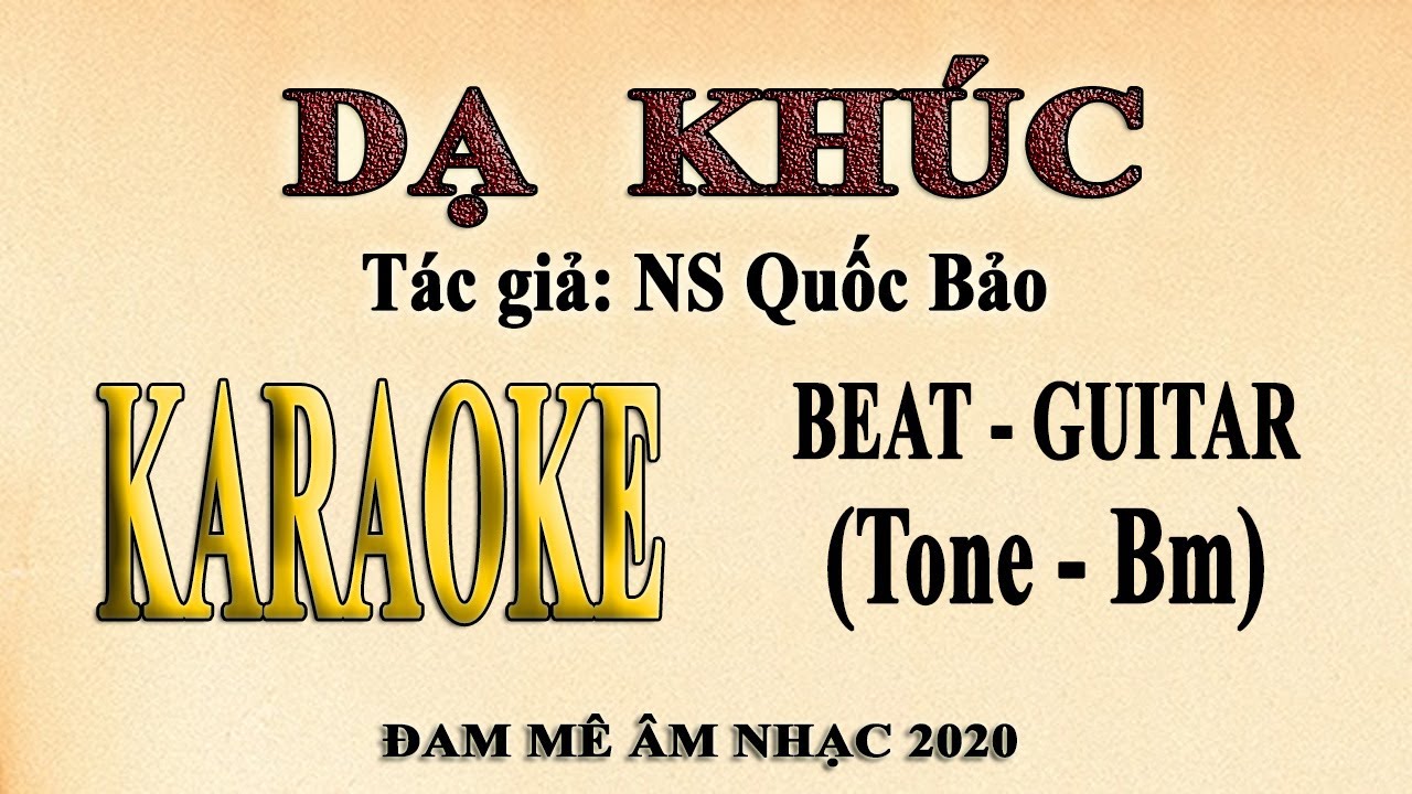 Karaoke ǀ DẠ KHÚC ǀ Tone Nữ - youtube
