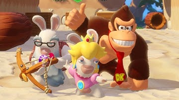 Mario + Rabbids - Donkey Kong Adventure DLC Walkthrough Part 10 - Banana Lagoon Challenges
