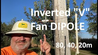 Inverted "V" Fan Dipole construction - QRP SSB Iowa