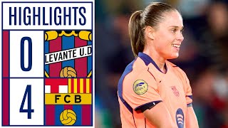 Levante Ud 0 - 4 Fc Barcelona Resumen Liga F Moeve
