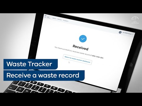 Receiving a waste record with EPA's waste tracker