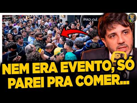RENAN SANTOS STOPS FOR LUNCH AND IS SURPRISED BY A CROWD