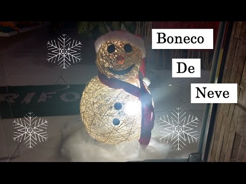 Diy especial de Natal #5 Boneco de neve de barbante