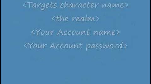 How to hack someones WoW account name and password!!