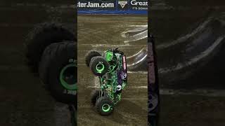 Grave Digger with some SERIOUS 2-Wheel skills! 😲 #monsterjam #shorts