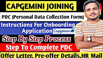 Capgemini Pre-Onboarding PDC Process  | PDC Steps | Step To Download Compliance Forms | Offer Letter
