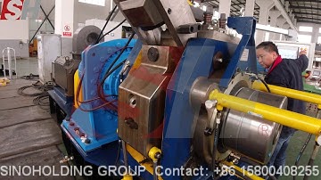 Aluminium continuous extrusion machine 350 unload test run and switch language interface