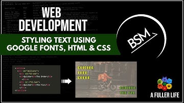 How to Style Text Using Google Fonts, HTML, CSS | Coding w/ Fullersophic