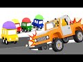 Мультики для детей 4 машинки: джип попал в аварию! Сборник мультфильмов для малышей
